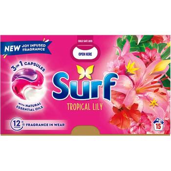 SURF CAPSULES TROPICAL LILY (15 WASHES)