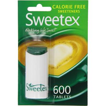SWEETEX CALORIE FREE SWEETENERS 600 TABLETS