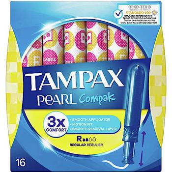 TAMPAX COMPAK PEARL REGULAR TAMPONS