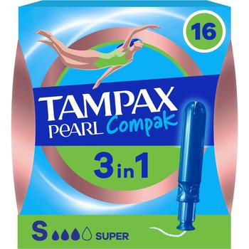 TAMPAX COMPAK PEARL SUPER TAMPONS