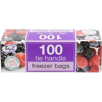 TIDYZ 100 FREEZER BAGS TIE HANDLES