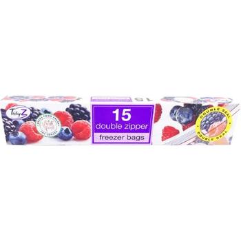 TIDYZ 15 FREEZER DOUBLE ZIPPER BAGS
