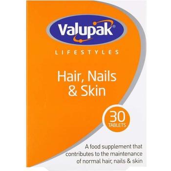 VALUPAK HAIR, NAIL & SKIN 30 TABLETS