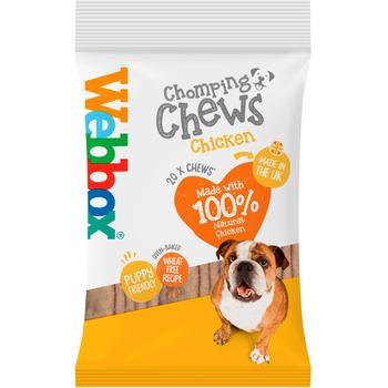 WEBBOX 20 CHICKEN CHOMPING CHEWS DOG TREATS