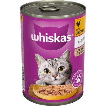 WHISKAS ADULT CHICKEN IN JELLY WET CAT FOOD TIN-450614