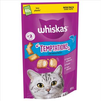 WHISKAS TEMPTATIONS SALMON CAT TREATS