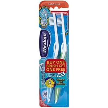 WISDOM TOOTHBRUSH ULTRAFLEX MEDIUM TWIN-PACK