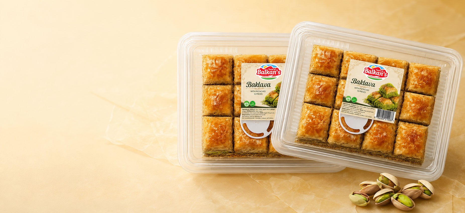 Baklava with Pistachio 12 Pieces