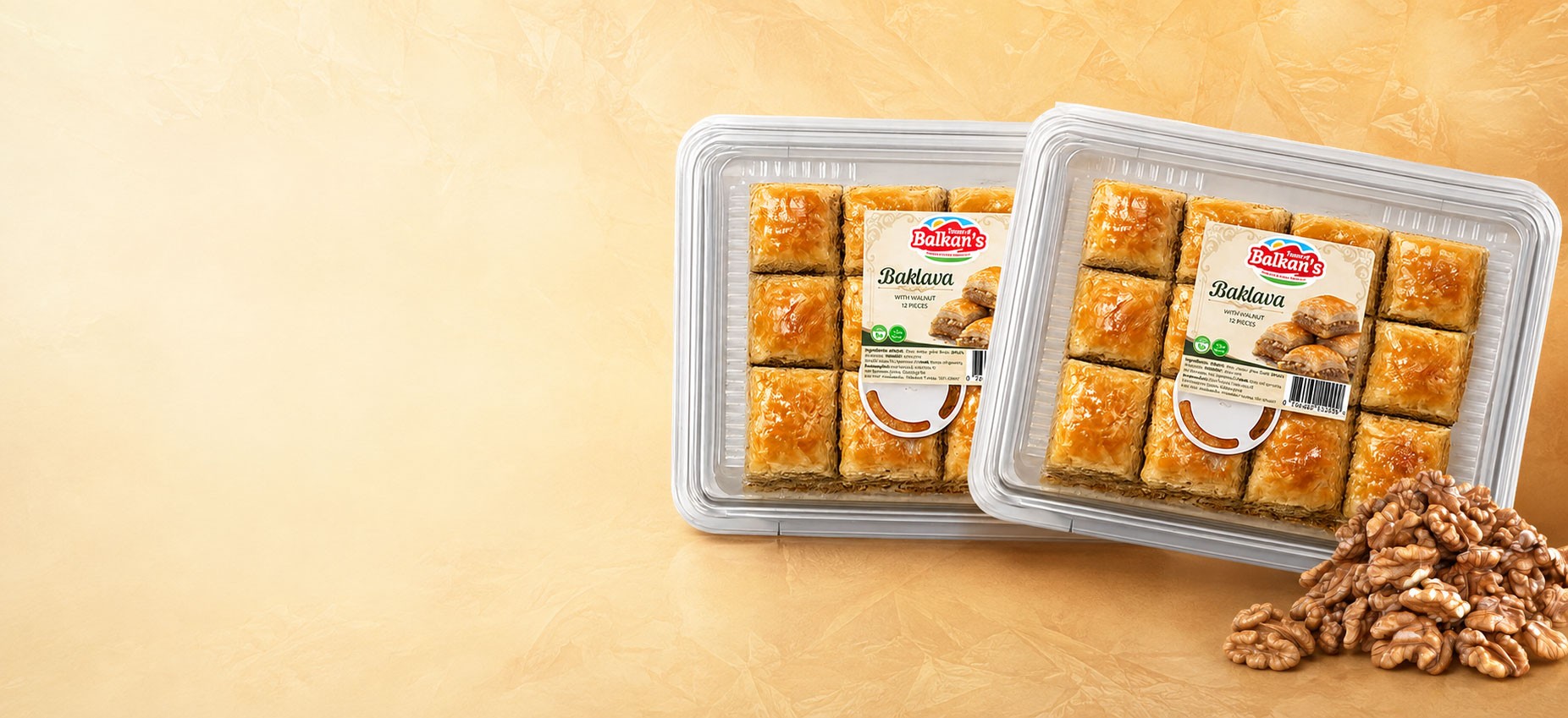 Baklava with Walnut 12 Pieces