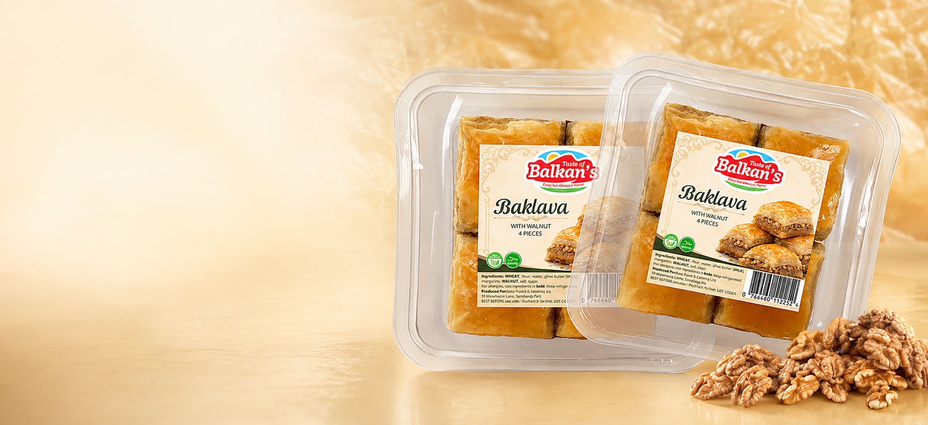 Baklava with Walnut 4 Pieces