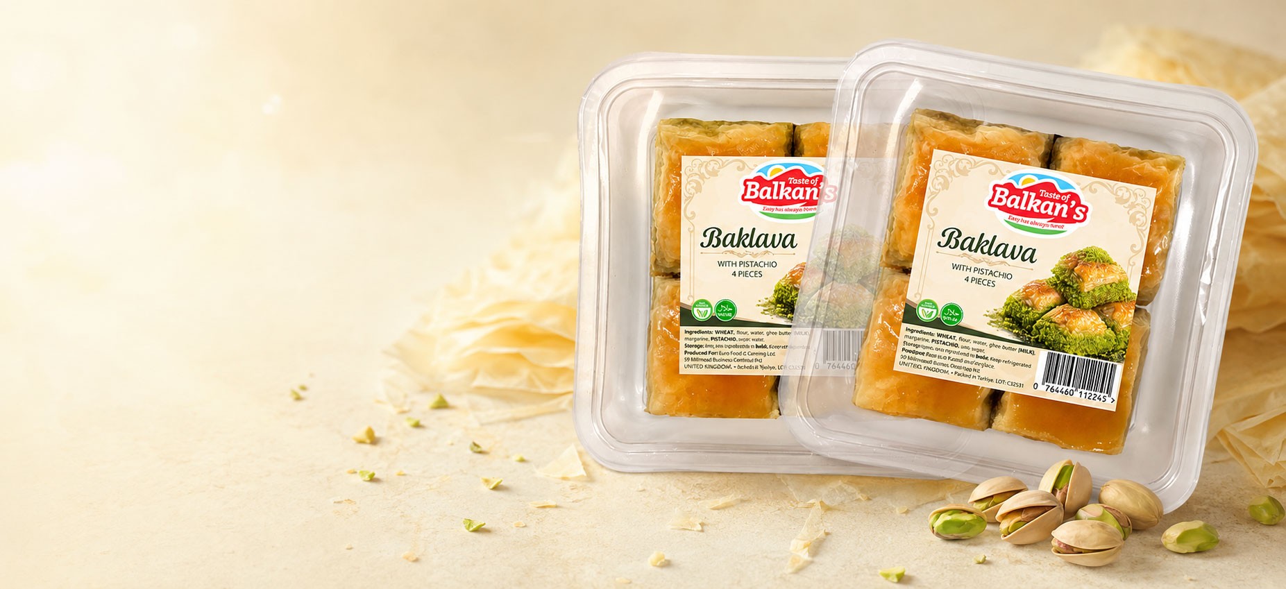 Pistachio Baklava 4 Pieces