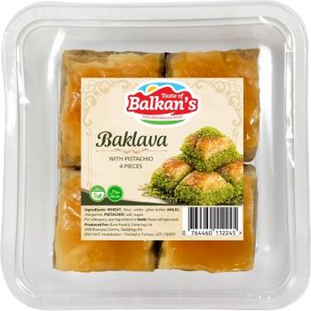 Balkans Baklava W. Pistachio (4 Pcs) Pm £2.49