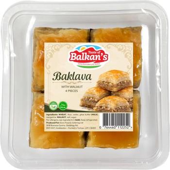 Balkans Baklava W. Walnut (4 Pcs) Pm £2.29