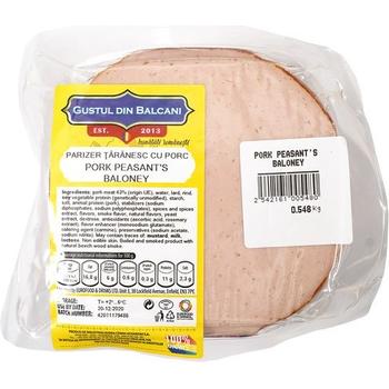 Gustul Din Balkani Parizer Taranesc Cu Porc