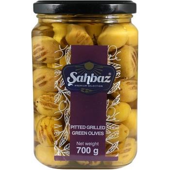 Sahbaz Pitted Grilled Green Olives-Jar (Pm £4.99)