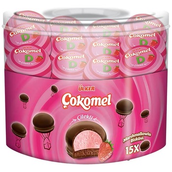 ULKER COKOMEL MARSHMALLOW COOKIES WITH STRAWBERRY