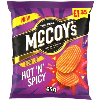 MCCOYS HOT AND SPICY CRISPS PM 1.35