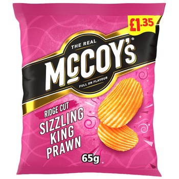 MCCOYS SIZZLING KING PRAWN CRISPS PM 1.35