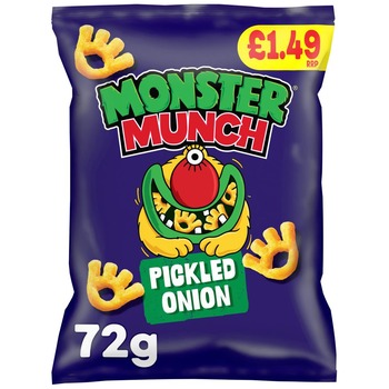 WALKERS MONSTER MUNCH PICKLED ONION CRISPS PM 1.49