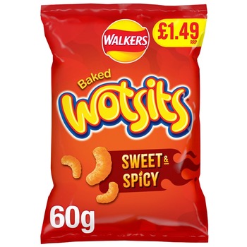 WALKERS WOTSITS SWEET AND SPICY CRISPS PM 1.49