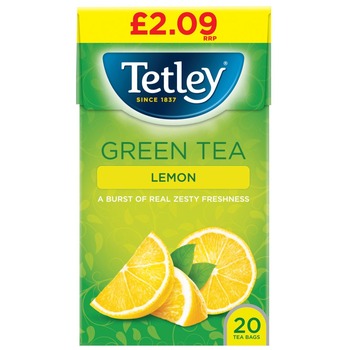 TETLEY LEMON GREEN TEA BAGS