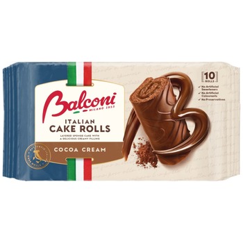 BALCONI 10 COCOA CREAM CAKE ROLLS