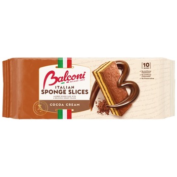 BALCONI 10 COCOA CREAM SPONGE SLICE