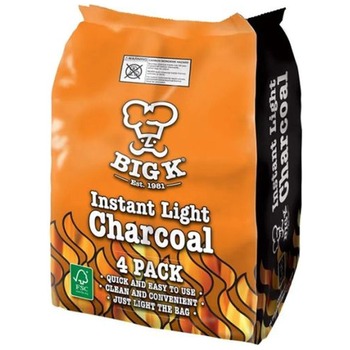 BIG K INSTANT LIGHT CHARCOAL 4PACK BBQ
