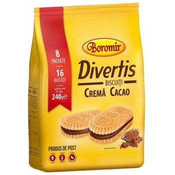 BOROMIR DIVERTIS BISCUITI CREME CACAO FAMILY PACK