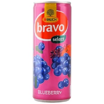 RAUCH BRAVO BLUEBERRY JUICE CAN