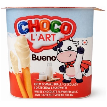 CHOCO LART BUENO AND WHITE CREAMY AND GRISSINI