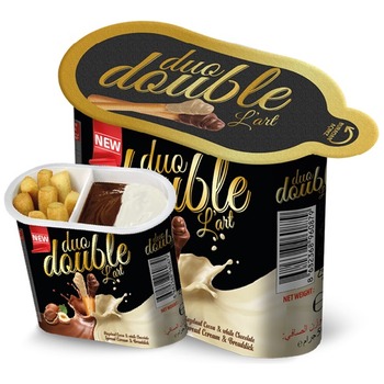 DUO DOUBLE LART CHOCO AND WHITE CREAMY AND GRISSINI