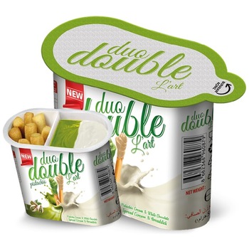 DUO DOUBLE LART PISTACHIO AND WHITE CREAMY AND GRISSINI