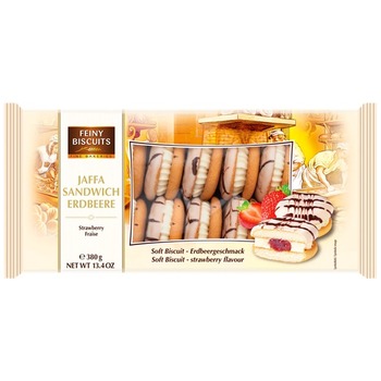 FEINY BISCUITS JAFFA SANDWICH STRAWBERRY