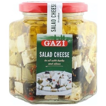 GAZI FETA CUBES IN OIL WITH HERB AND OLIVES %45