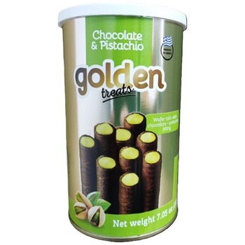 GOLDEN TREATS WAFER ROLLS PISTACHIO (HALAL)