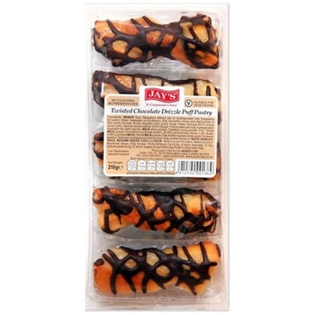JAYS PUFF PASTRY TWISTED CHOCO DRIZZLE