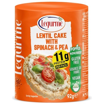 LEGURME LENTIL CAKE WITH SPINACH PEA