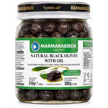 MARMARABIRLIK BLACK OLIVES BOTTLE XS-2XS (321-380)