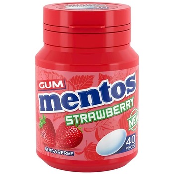 MENTOS GUM STRAWBERRY BOTTLE