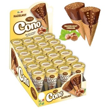 MESSORI CONO SNACK CORNET WITH HAZELNUT CREAM