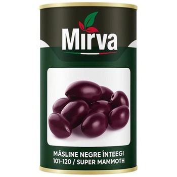 MIRVA OLIVES BLACK WHOLE MASLINE NEGRE 101-120 (TIN)