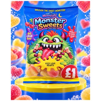 MONSTER SWEET FIZZY LOVE HEARTS PM 1.00 (HALAL)