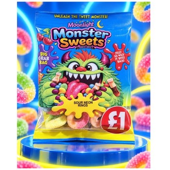 MONSTER SWEET SOUR NEON RINGS PM 1.00 (HALAL)
