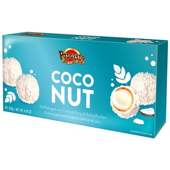 PAPAGENA WAFERBALLS WITH COCONUT CREAM FILLING