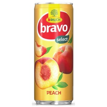 RAUCH BRAVO PEACH JUICE CAN