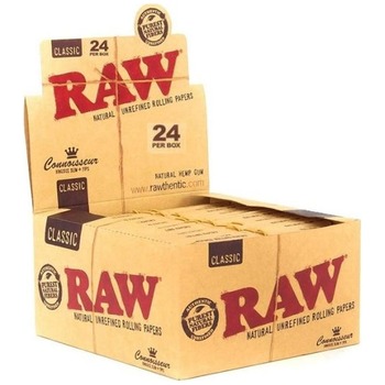 RAW CLASSIC CONNOISSEUR SLIM+TIPS PAPERS 24 ROLLING KING SIZE