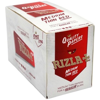 RIZLA RED MEDIUM THIN PAPERS 100 BOOKLETS SMALL