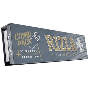 RIZLA SILVER SUPER THIN COMBI PACK 32 BOOKLETS